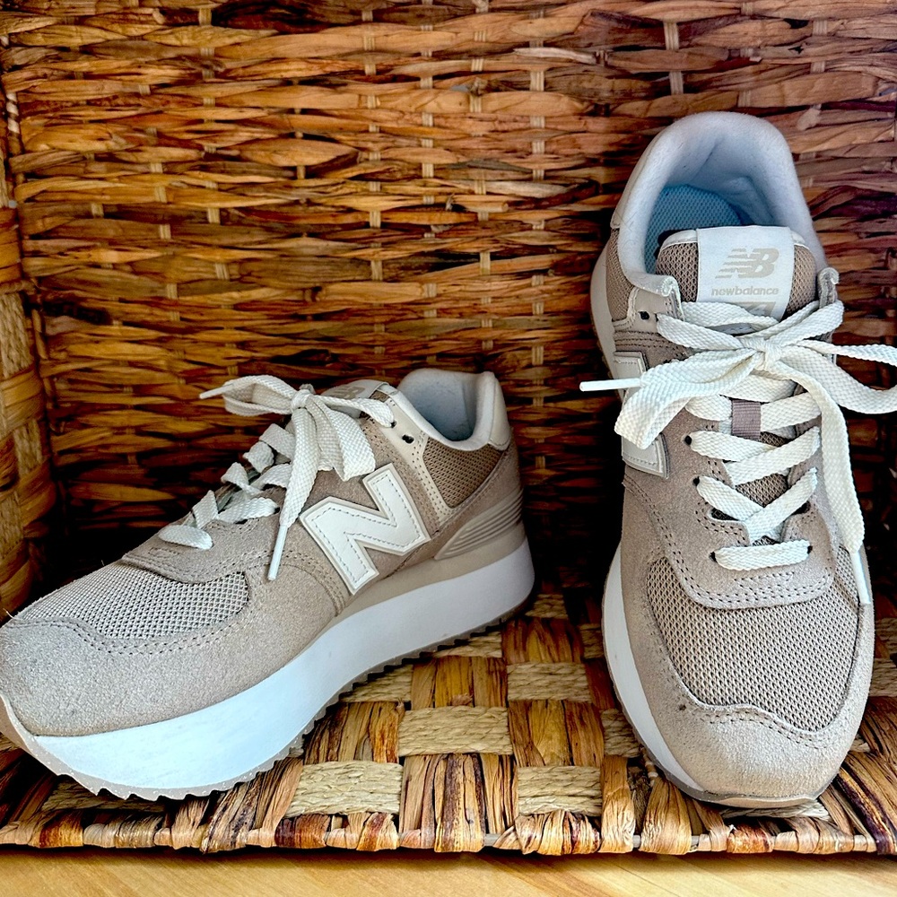 New Balance 574+ tan women’s size 9